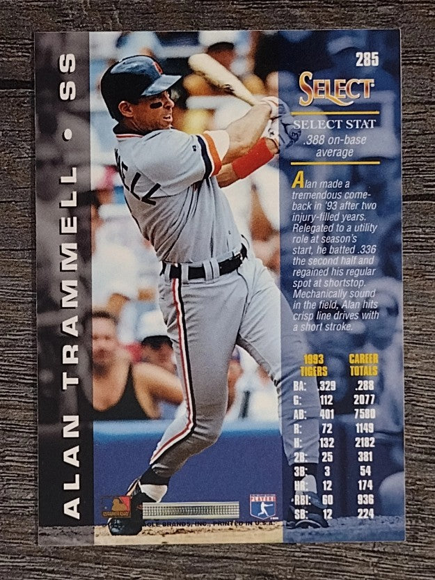 1994 Select #285 Alan Trammell