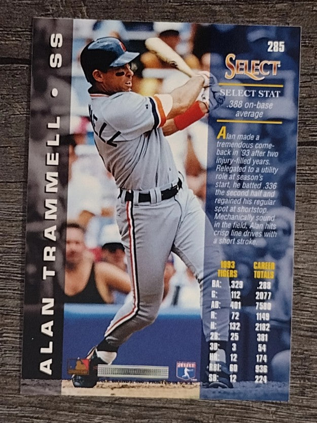 1994 Select #285 Alan Trammell
