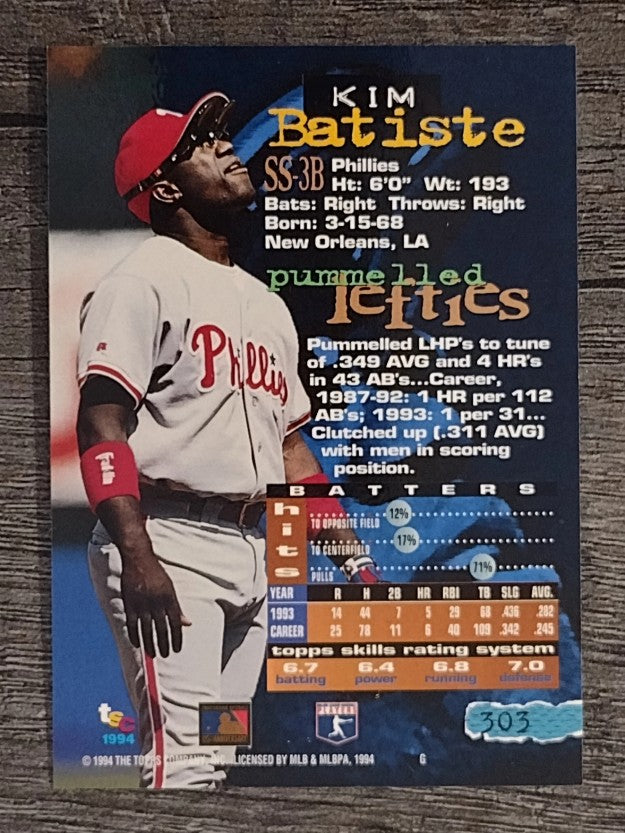 1994 Stadium Club #303 Kim Batiste