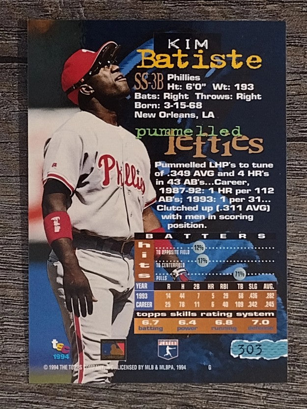 1994 Stadium Club #303 Kim Batiste