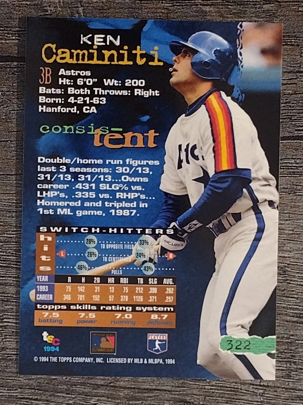 1994 Stadium Club #322 Ken Caminiti