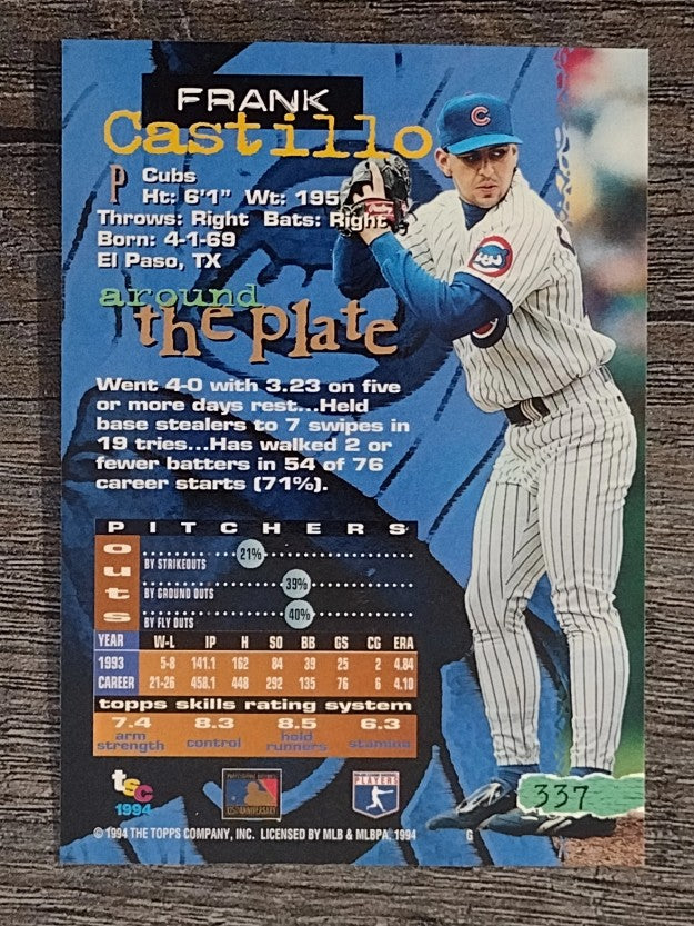 1994 Stadium Club #337 Frank Castillo