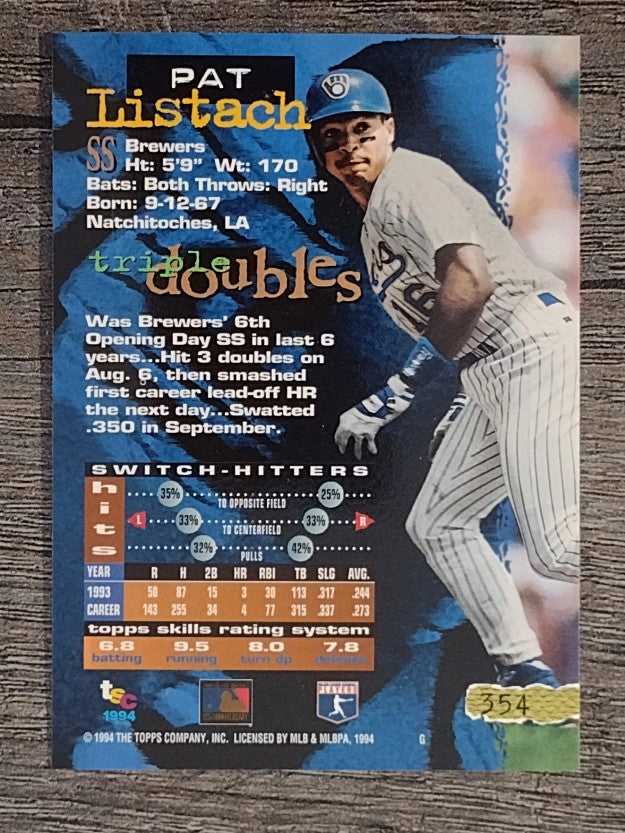 1994 Stadium Club #354 Pat Listach