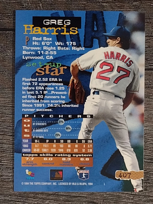1994 Stadium Club #407 Greg Harris
