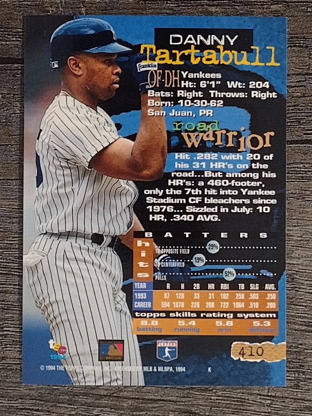 1994 Stadium Club #410 Danny Tartabull
