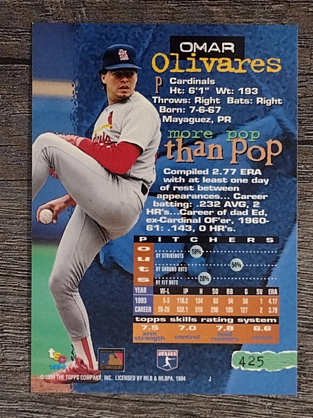 1994 Stadium Club #425 Omar Olivares