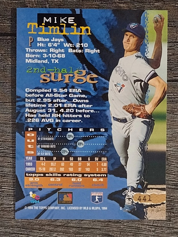 1994 Stadium Club #441 Mike Timlin