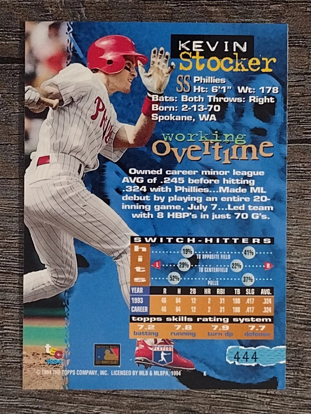 1994 Stadium Club #444 Kevin Stocker