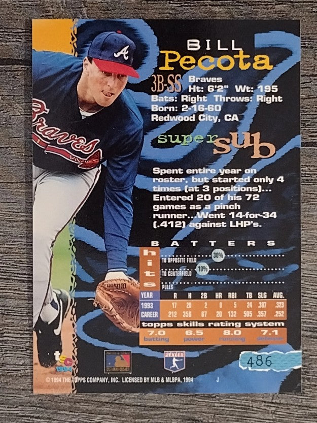 1994 Stadium Club #486 Bill Pecota