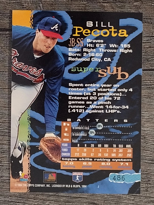 1994 Stadium Club #486 Bill Pecota