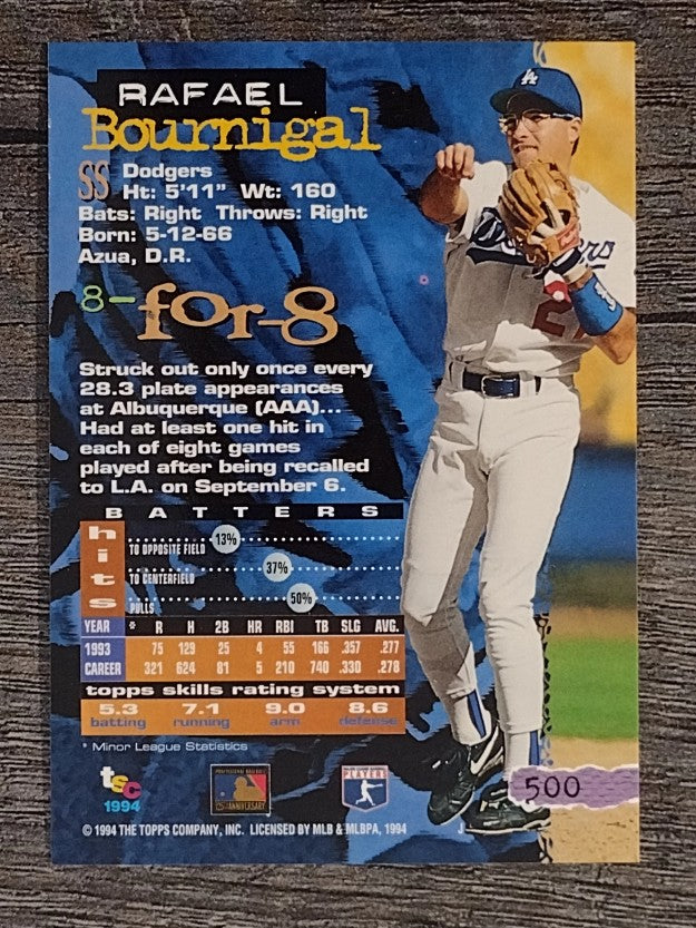1994 Stadium Club #500 Rafael Bournigal