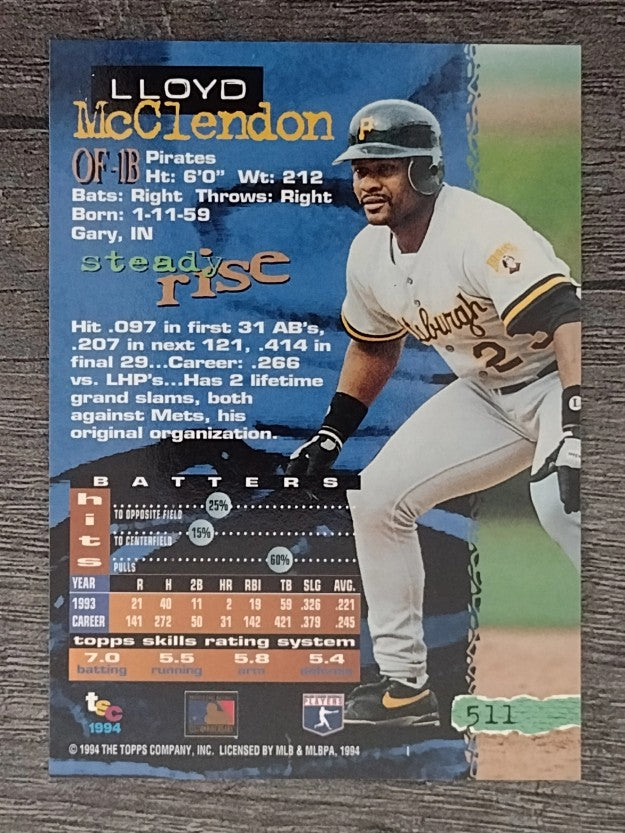 1994 Stadium Club #511 Lloyd McClendon
