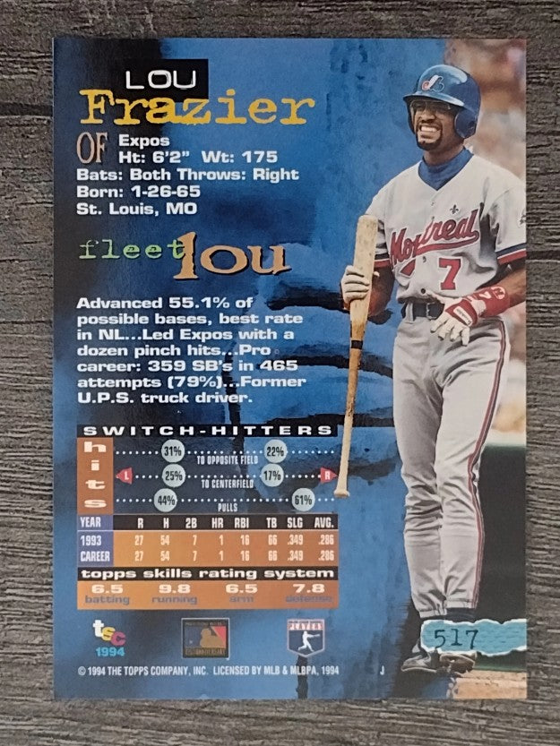 1994 Stadium Club #517 Lou Frazier