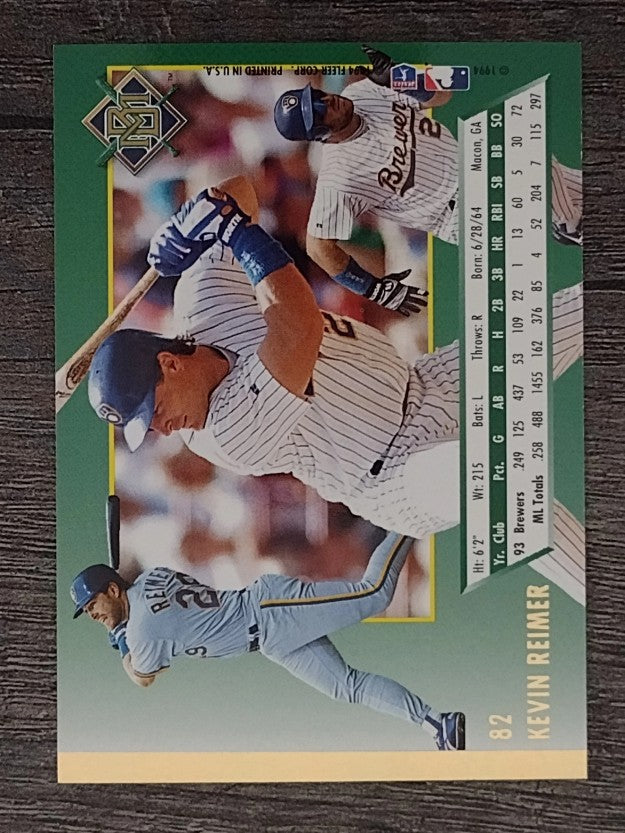 1994 Ultra #82 Kevin Reimer