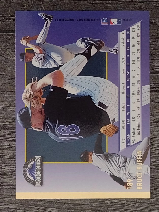 1994 Ultra #189 Bruce Ruffin