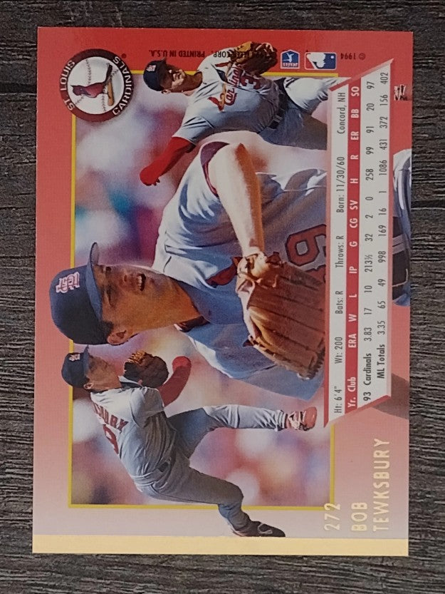 1994 Ultra #272 Bob Tewksbury