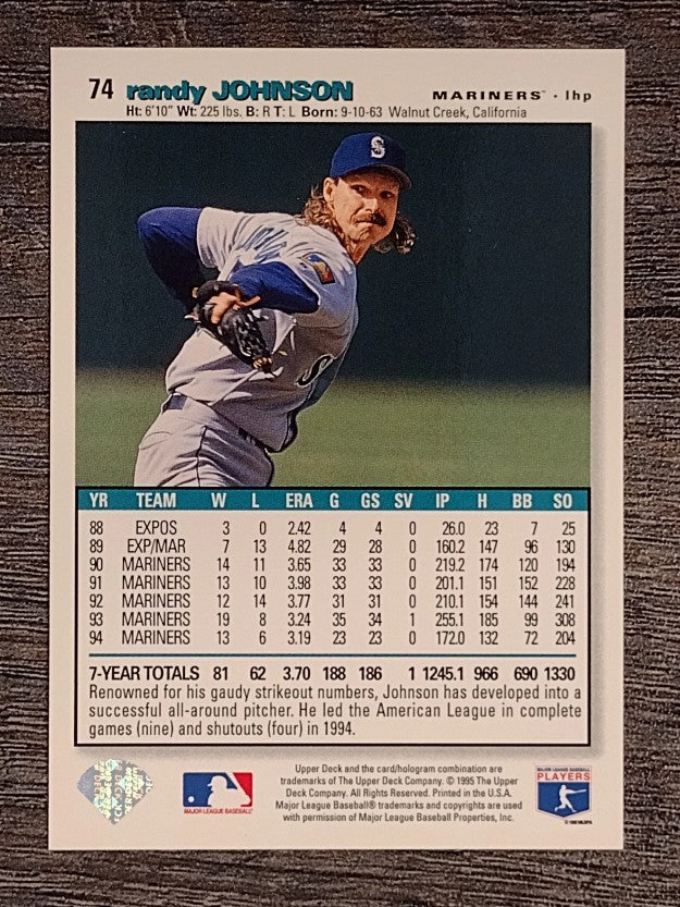 1995 Collector's Choice #74 Randy Johnson