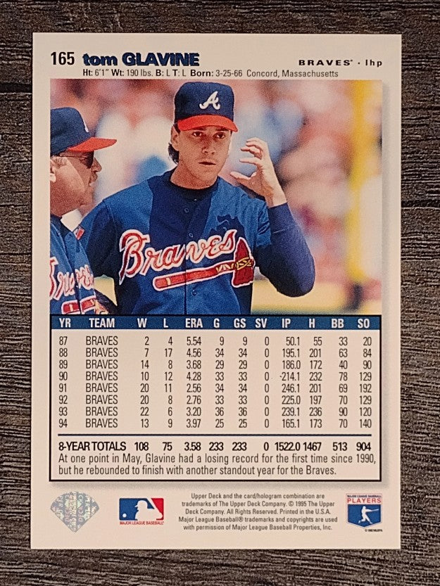 1995 Collector's Choice #165 Tom Glavine