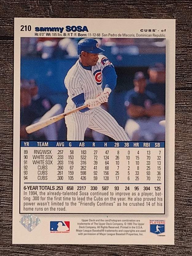 1995 Collector's Choice #210 Sammy Sosa