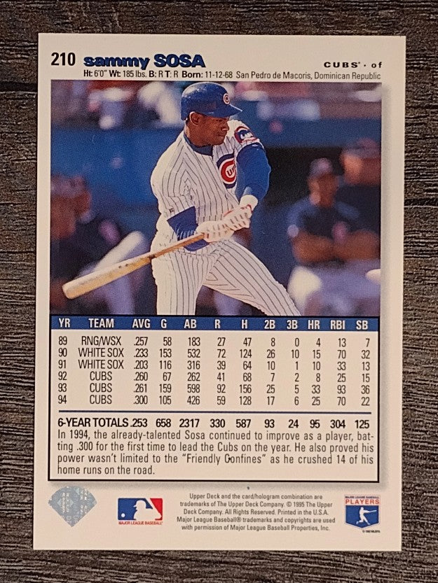 1995 Collector's Choice #210 Sammy Sosa