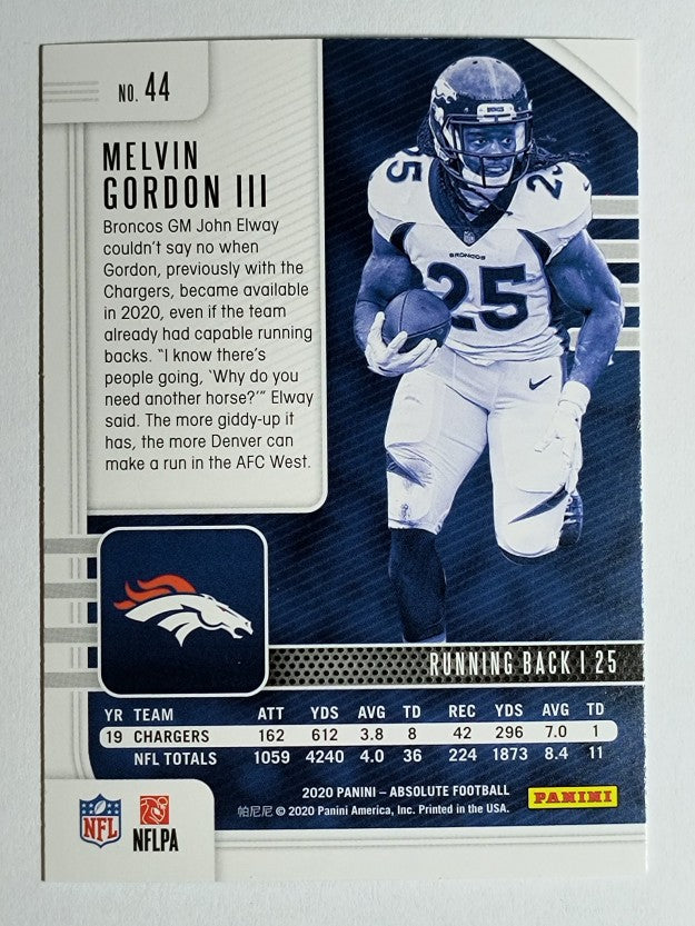2020 Absolute Red #44 Melvin Gordon III