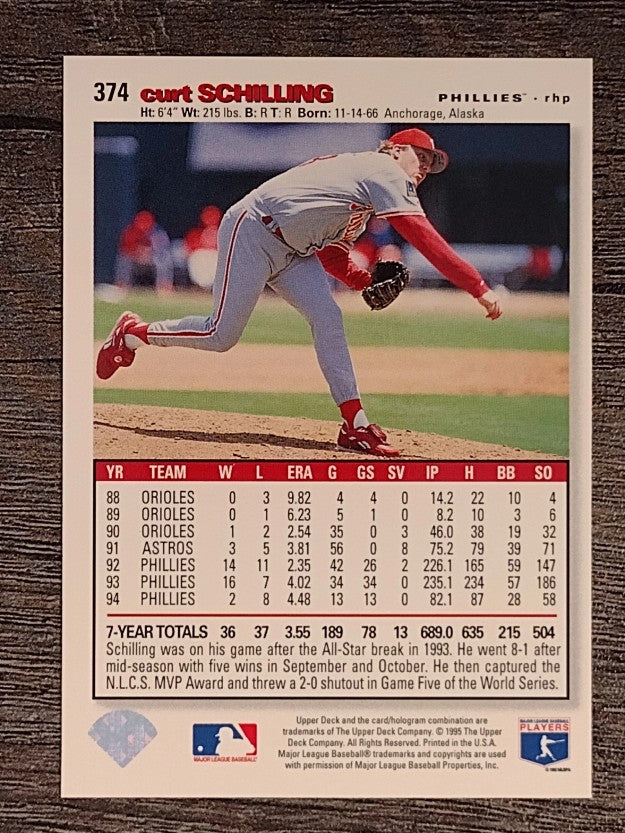 1995 Collector's Choice #374 Curt Schilling