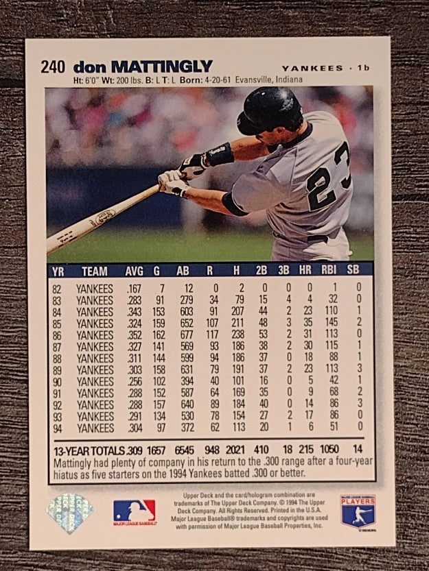 1995 Collector's Choice SE #240 Don Mattingly