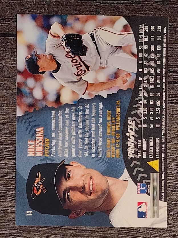 1995 Pinnacle #14 Mike Mussina