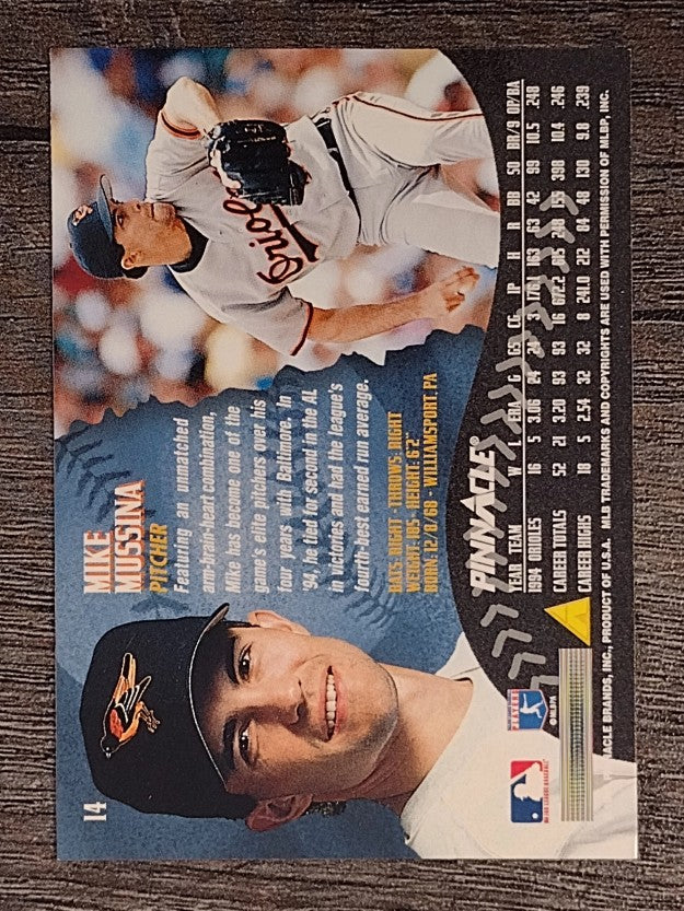 1995 Pinnacle #14 Mike Mussina