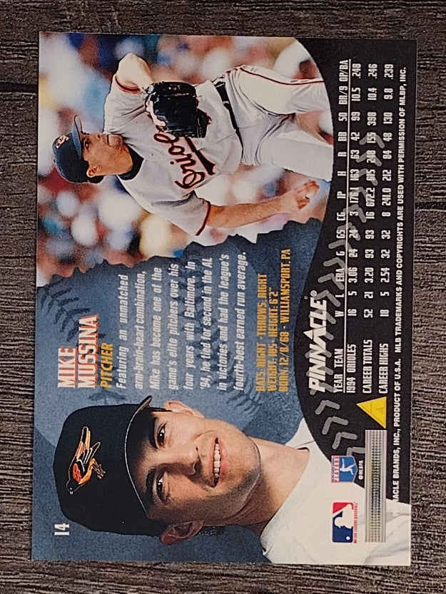 1995 Pinnacle #14 Mike Mussina