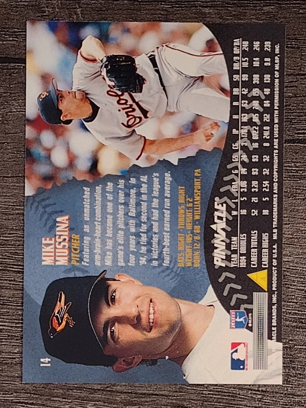 1995 Pinnacle #14 Mike Mussina