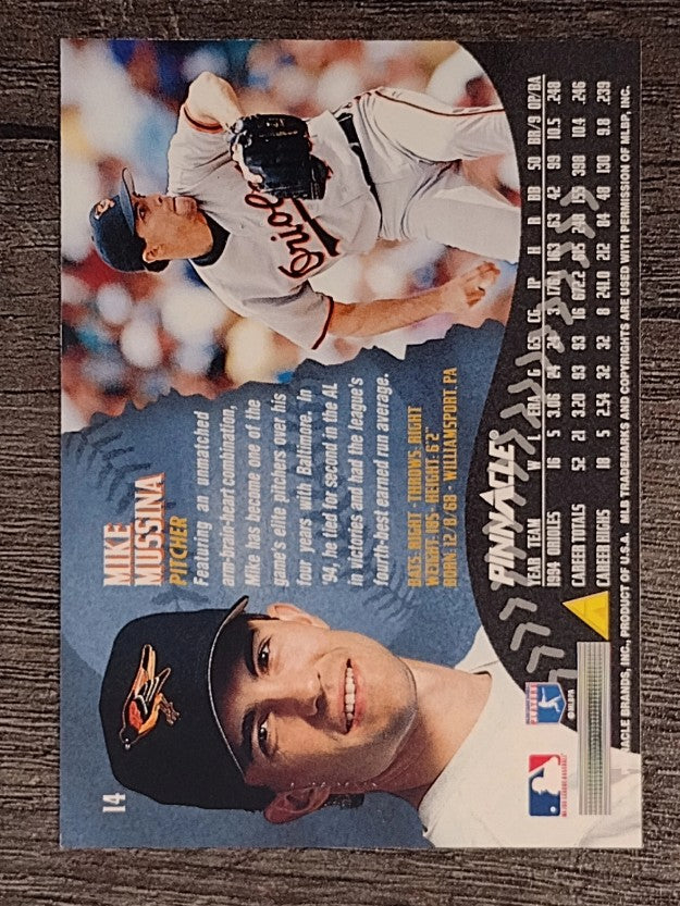 1995 Pinnacle #14 Mike Mussina