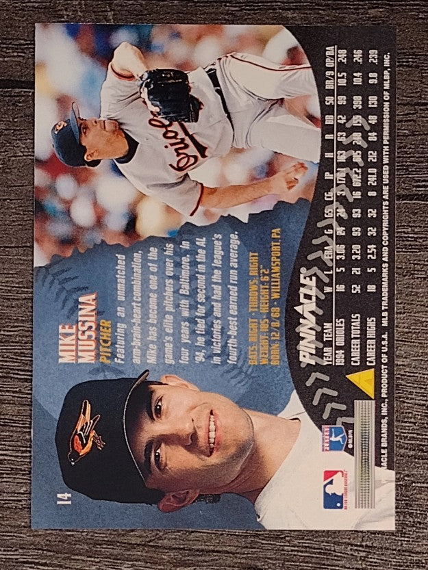 1995 Pinnacle #14 Mike Mussina
