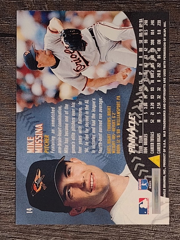 1995 Pinnacle #14 Mike Mussina