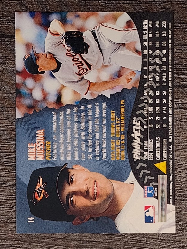 1995 Pinnacle #14 Mike Mussina