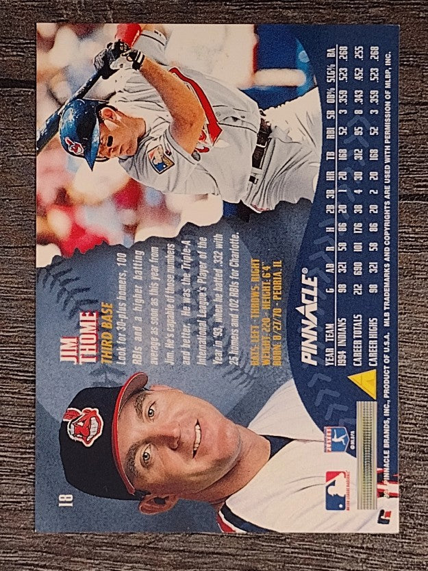 1995 Pinnacle #18 Jim Thome