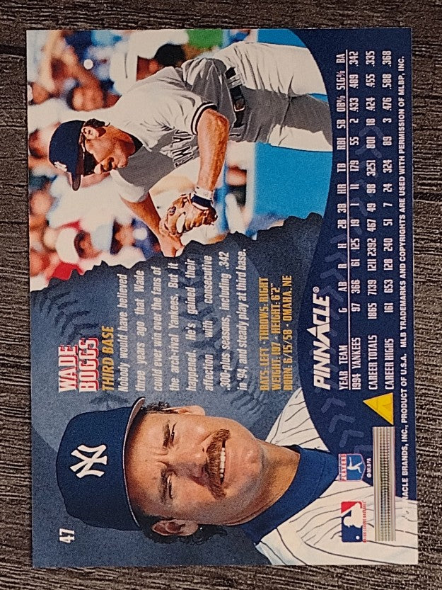 1995 Pinnacle #47 Wade Boggs