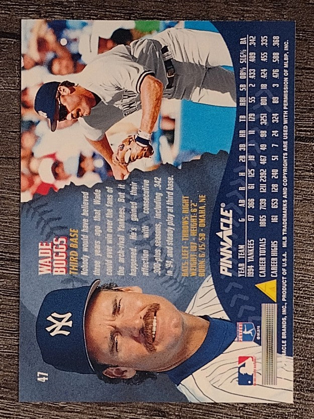 1995 Pinnacle #47 Wade Boggs