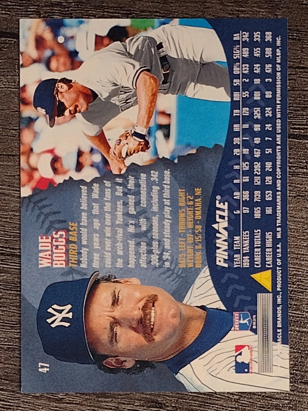 1995 Pinnacle #47 Wade Boggs