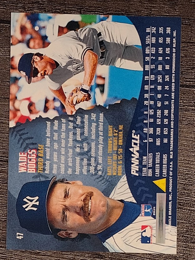 1995 Pinnacle #47 Wade Boggs