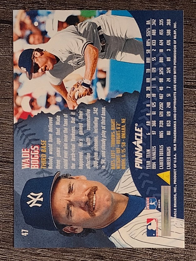 1995 Pinnacle #47 Wade Boggs