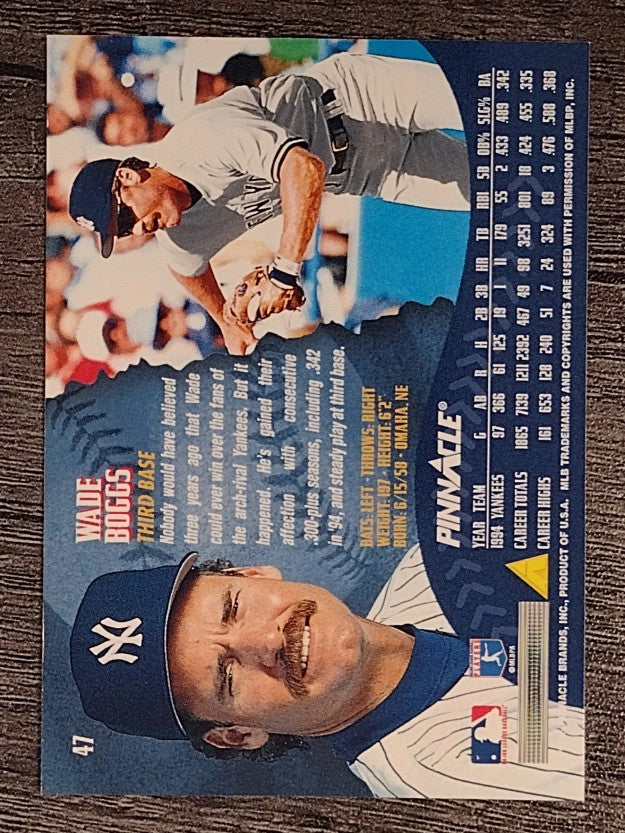 1995 Pinnacle #47 Wade Boggs