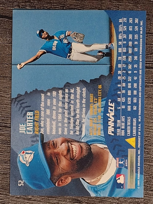 1995 Pinnacle #52 Joe Carter