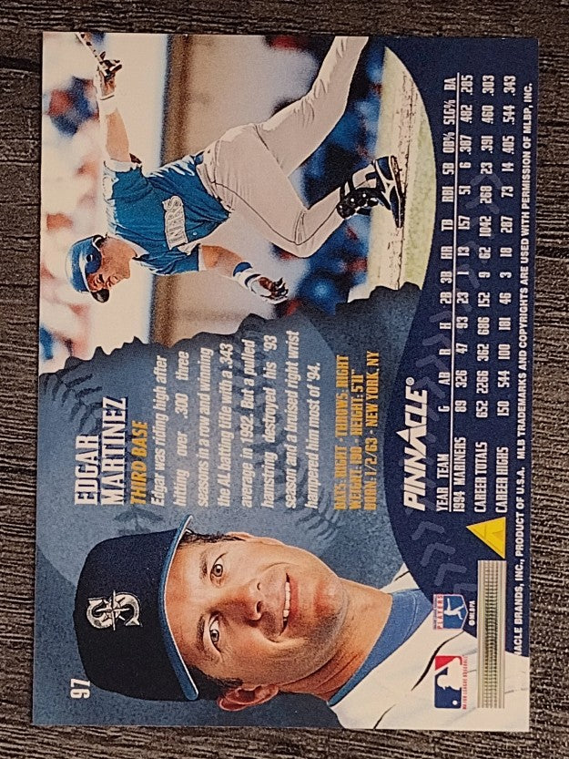 1995 Pinnacle #97 Edgar Martinez