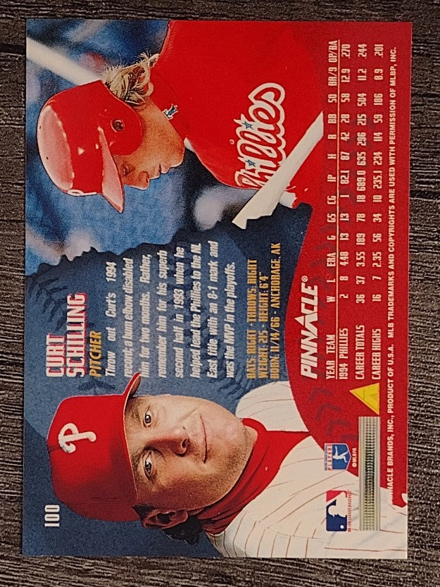 1995 Pinnacle #100 Curt Schilling