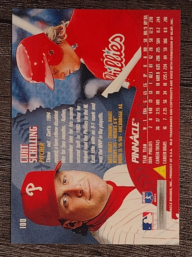 1995 Pinnacle #100 Curt Schilling