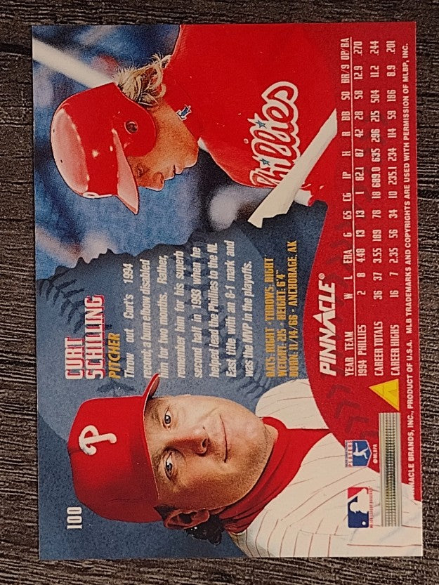 1995 Pinnacle #100 Curt Schilling