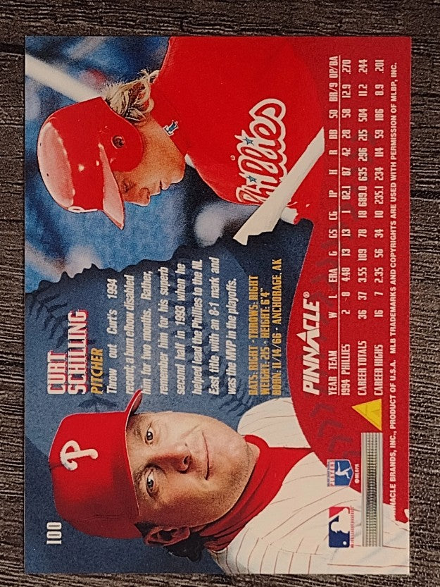 1995 Pinnacle #100 Curt Schilling