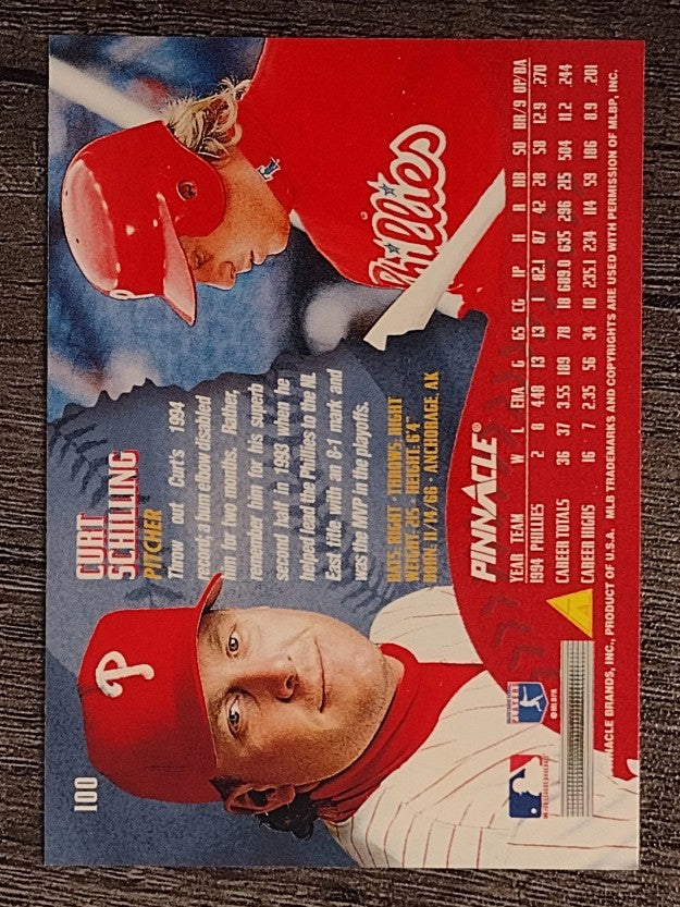 1995 Pinnacle #100 Curt Schilling