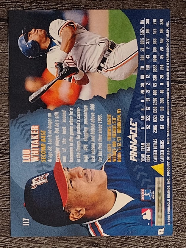 1995 Pinnacle #117 Lou Whitaker
